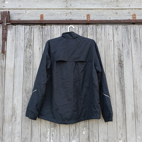 Vtg 90s Starter Full Zip Mesh-Lined Windbreaker Mens Size Large Black Red Lining - Picture 4 of 9